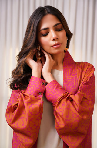 Ayra - Rust & Pink Shrug