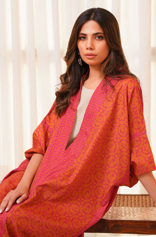Ayra - Rust & Pink Shrug
