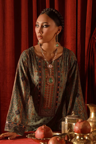 Zebunnisa (Beautiful Women) -  Green Velvet Set