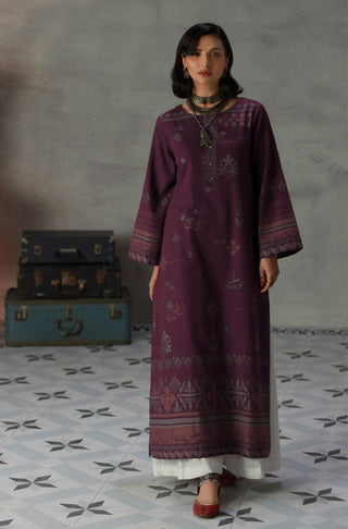 Urooj (Courage To Rise) - Plum Long Shirt