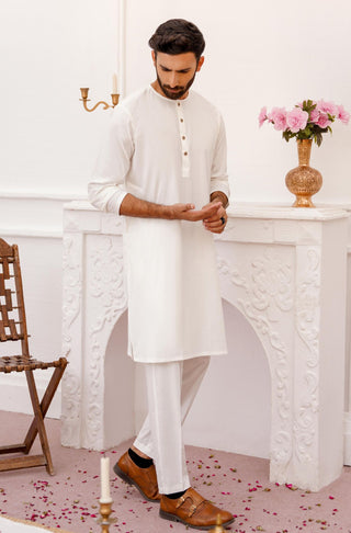 Lucknow Set - Cloud White (Men)