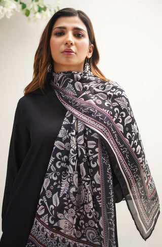 Nayaab (Precious) - Rich Black Scarf
