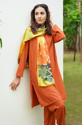 Lucknow Set - Burnt Orange