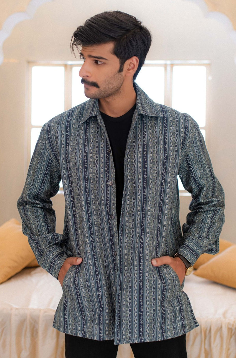 Kaavish (Efforts) - Teal & Blue Overshirt – Manto UK