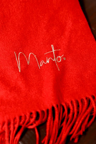 Cashmere Stole - Fiery Red