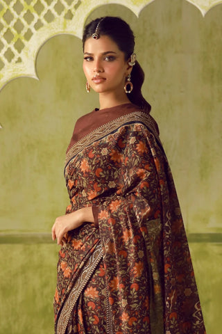 Khoobsurat (Breathtaking) - Maroon Saree