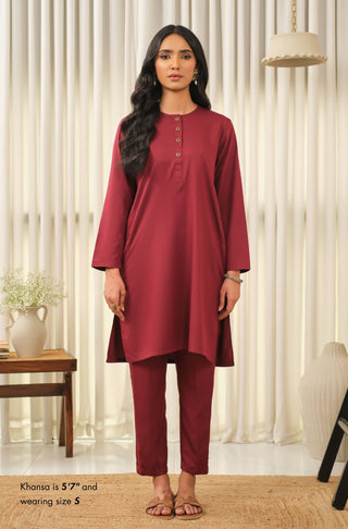 Lucknow Set - Ruby Red