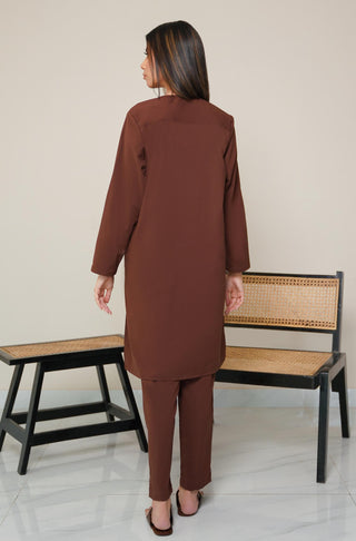 Lucknow Set - Cocoa Brown