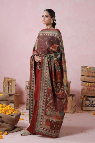 Gulposh (Covered in Flowers) - Maroon Shawl