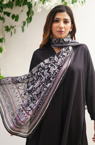Nayaab (Precious) - Rich Black Scarf