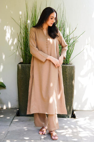 Kalidaar Co-ord Set - Sandy Beige