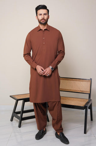 Classic Kameez Shalwar - Cocoa Brown (Men)