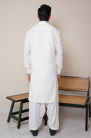Classic Kameez Shalwar - Cloud White (Men)