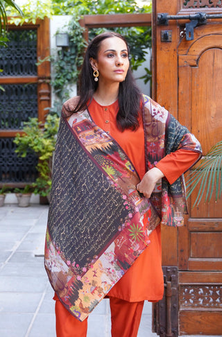 Bagh e Mughal (Mughal Garden) - Green Scarf