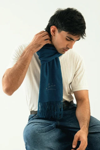 Cashmere Stole - Smurf Blue