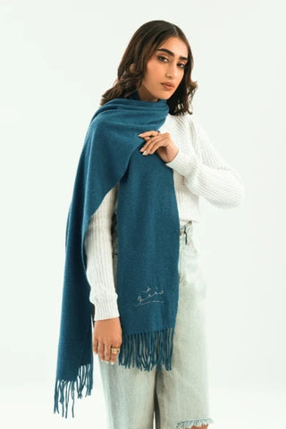 Cashmere Stole - Smurf Blue