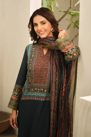 Manto Women's Teal Mehtab Lawn Co-ord Set with Urdu Calligraphy