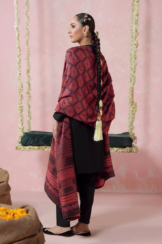 Parwana (Yearner) - Maroon Weaved Shawl