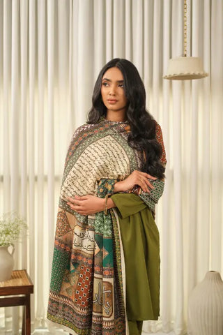 Lucknow Set - Olive Green