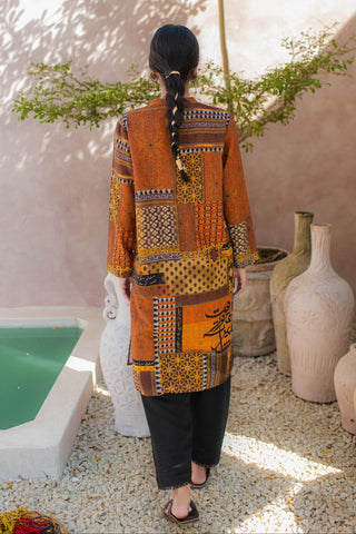 Saqafat (Culture) - Rust & Orange Shirt