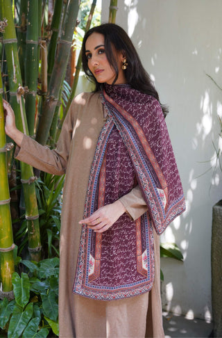 Musafir (Traveler) - Reddish Brown Stole