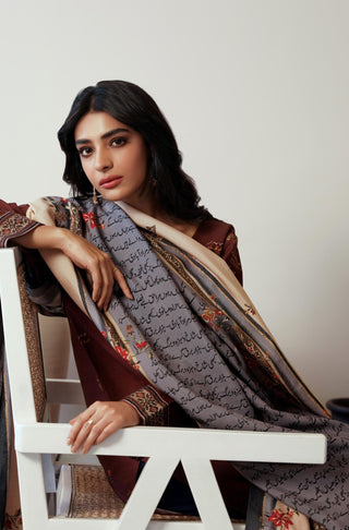 Phool (Flower) - Blue & Beige Shawl