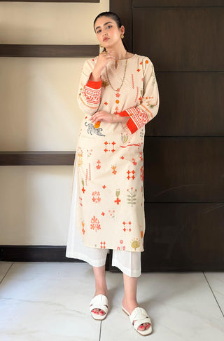 Zeest (Essence Of Life) - Off White Long Shirt