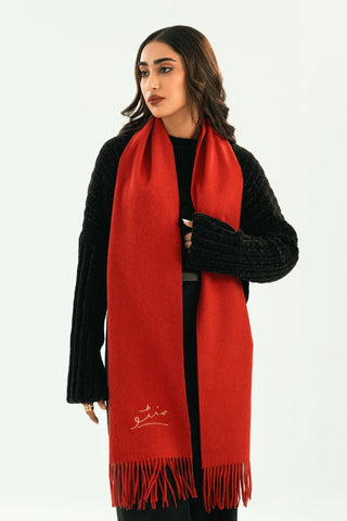 Cashmere Stole - Fiery Red