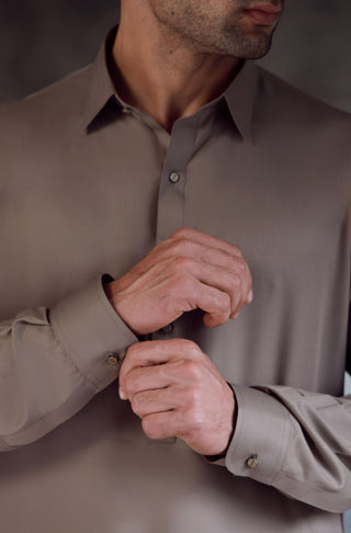Classic Kameez Shalwar - Sand Grey (Men)
