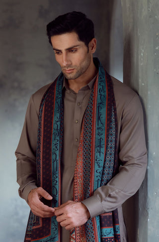 Manto Men's Sand Grey Kameez & Shalwar