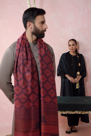 Parwana - Teal Weaved Shawl