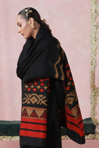 Aghaaz (Genesis) - Black Weaved Shawl