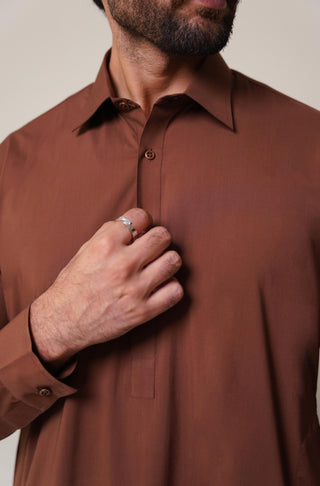 Classic Kameez Shalwar - Cocoa Brown (Men)