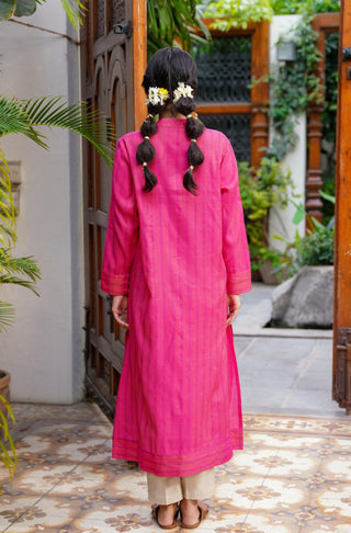 Sunehri (Radiant) - Fuchsia Long Shirt