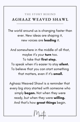 Aghaaz (Genesis) - Blue Weaved Shawl