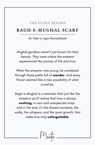 Bagh e Mughal (Mughal Garden) - Green Scarf