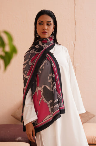 Rung (Colors Of Life) - Black & Pink Scarf
