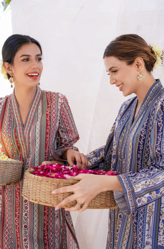 Gulistan (Flowerland) - Brick Red Long Shirt