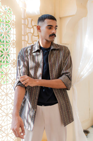 Kaavish (Efforts) - Green & Brown Overshirt