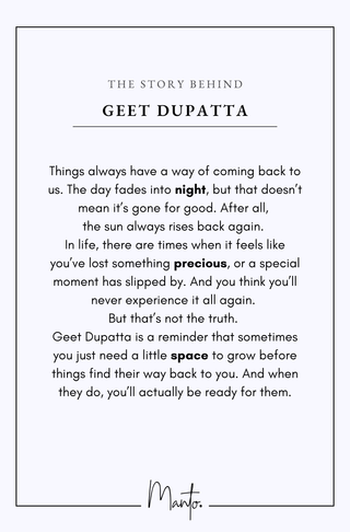 Design Philosophy of Geet Dupatta