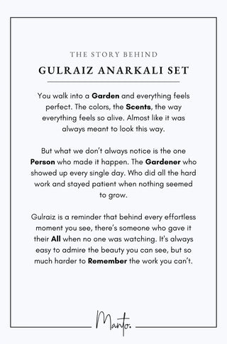 Gulraiz (Floral Rain) Anarkali Set - Off White