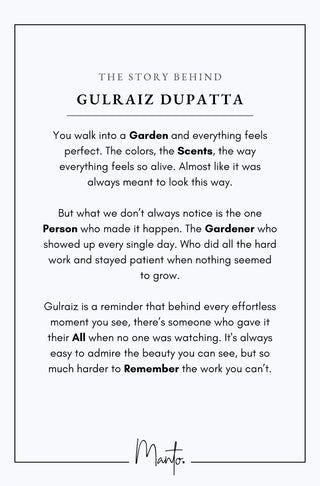 Gulraiz (Floral Rain) - Rust Dupatta