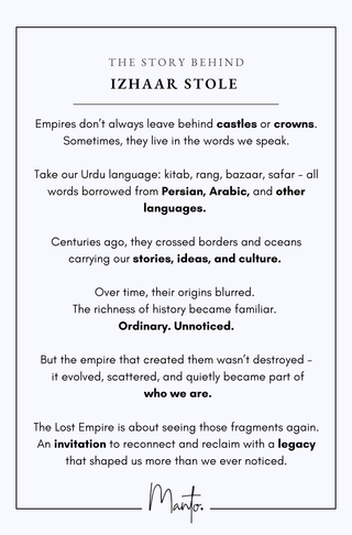 Izhaar (Confession) - Velvet Stole