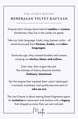 Meherjaan (Beloved Soul) - Velvet Kaftaan