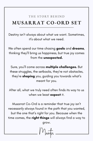 Musarrat (Happiness) - Co-Ord Set