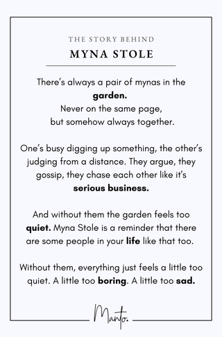 Myna (Starling Bird) - Stole