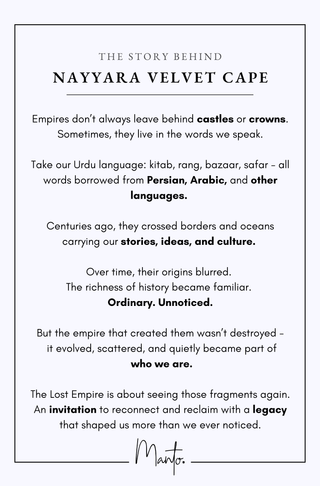 Nayyara (Luminous) - Velvet Cape