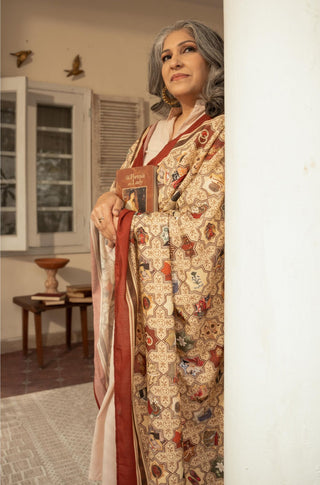 Zeenat (Timeless Beauty) - Antique  Maroon Shawl