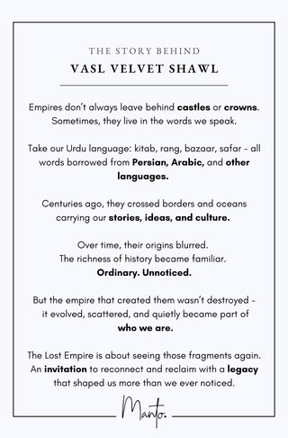 Vasl (Connection) - Velvet Shawl