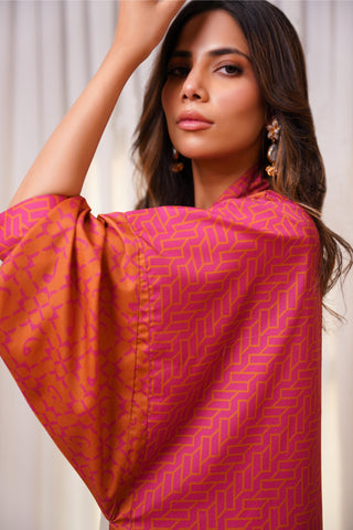 Ayra - Rust & Pink Shrug